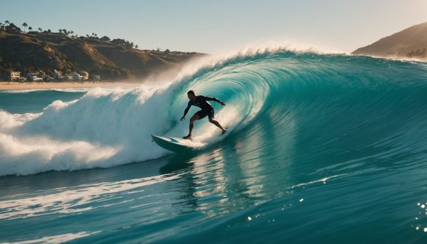 Glisser sur les vagues avec le surf tracté