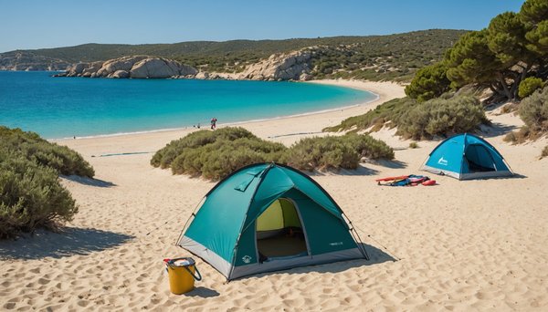 Plages populaires pour un camping en bord de mer en corse